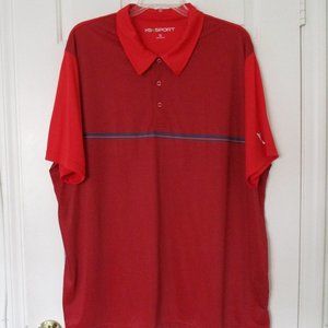 KS Sport Mens S/S Red Golf Polo Shirt NWOT - Size 2XL